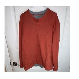 Tommy Bahama Orange Knit Cotton Crewneck Pullover Men's Long Sleeve Sweatshirt